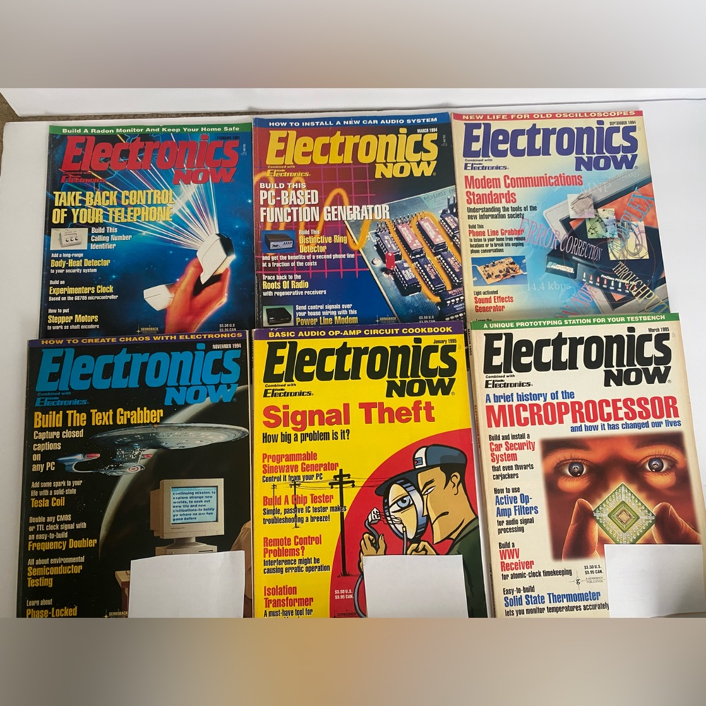 Electronics Now magazines vintage 1990s 1994 1995 lot of 6 issues